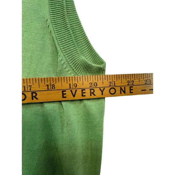 Kenneth Roberts Platinum Sleeveless Sweater Vest M Green Silk Blend - Picture 4 of 10